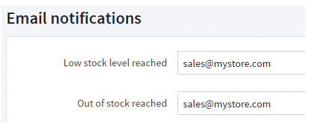 BigCommerce Inventory Email Notifications